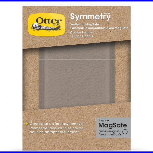 - Korthållare - MagSafe Wallet Symmetry Cactus Leather - Grey Comfort