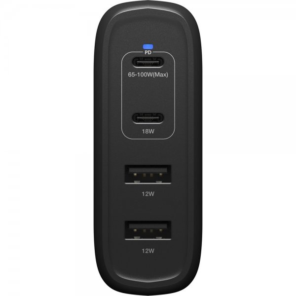 - Laddare - Four Port Wall Charger 100W - Svart