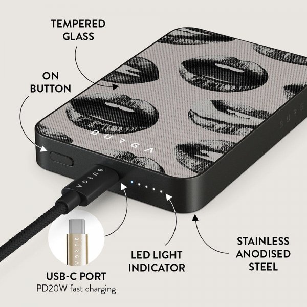 - Powerbank - MagSafe 5000 mAh - Next Mistake - Metallgrå