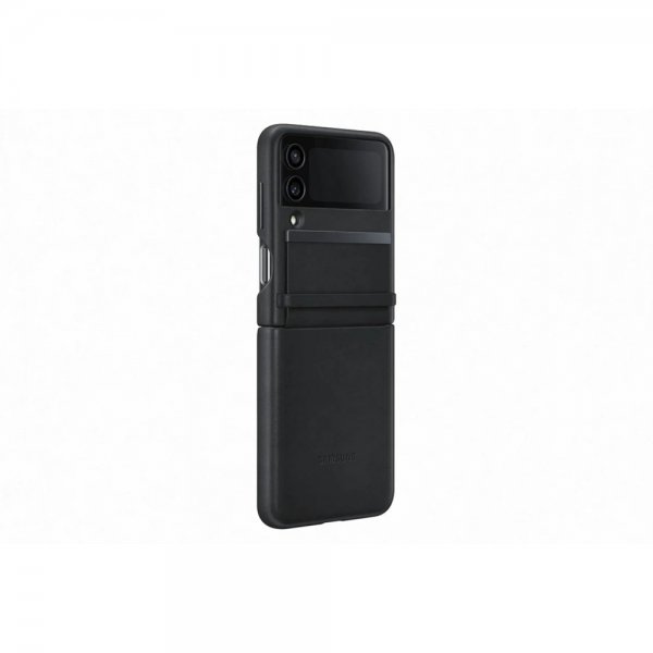 - Samsung Galaxy Z Flip 4 - Skal - Flap Leather Cover - Svart