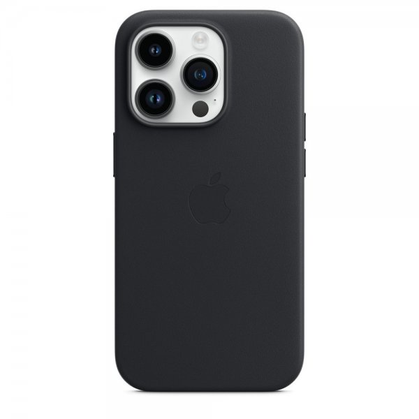 - iPhone 14 Pro Max - Skal - Leather Case MagSafe - Midnatt