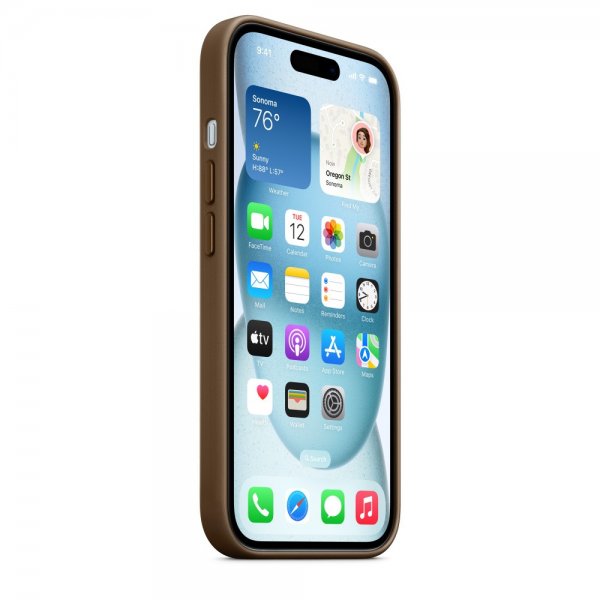 - iPhone 15 - Skal - FineWoven MagSafe - Mullvadsbrun