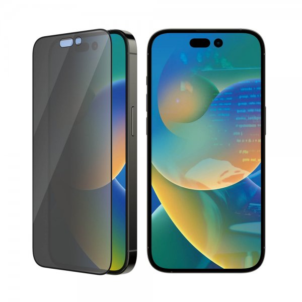 - iPhone 14 Pro - Skärmskydd - Ultra-Wide Fit Privacy