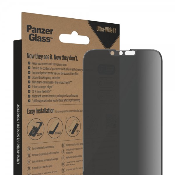 - iPhone 13 Pro Max/iPhone 14 Plus - Skärmskydd - Ultra-Wide Fit Privacy