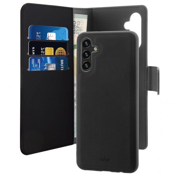 - Samsung Galaxy A13 5G/Galaxy A04s - Fodral - 2 in 1 Wallet Case Löstagbart Skal - Svart