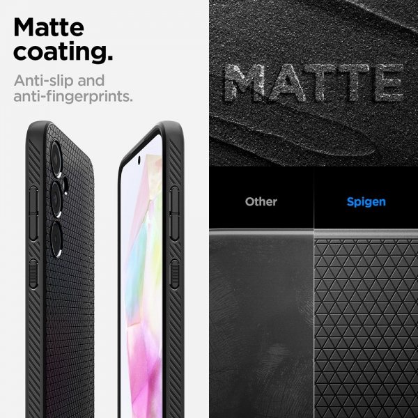 - Samsung Galaxy A35 - Skal - Liquid Air - Matte Black