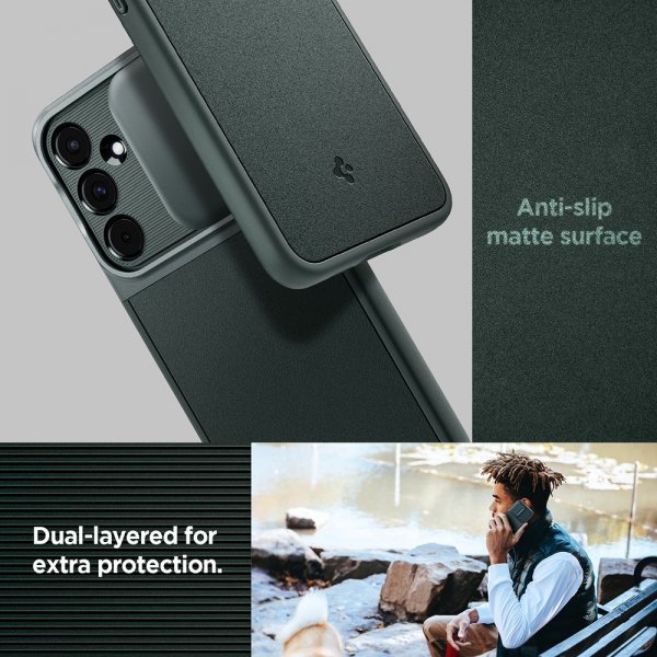 - Samsung Galaxy A55 - Skal - Optik Armor - Abyss Green