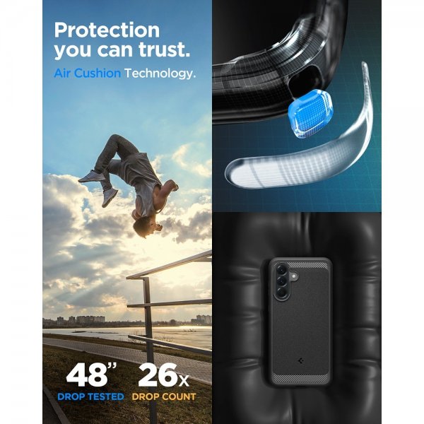 - Samsung Galaxy A56 - Skal - Rugged Armor - Matte Black