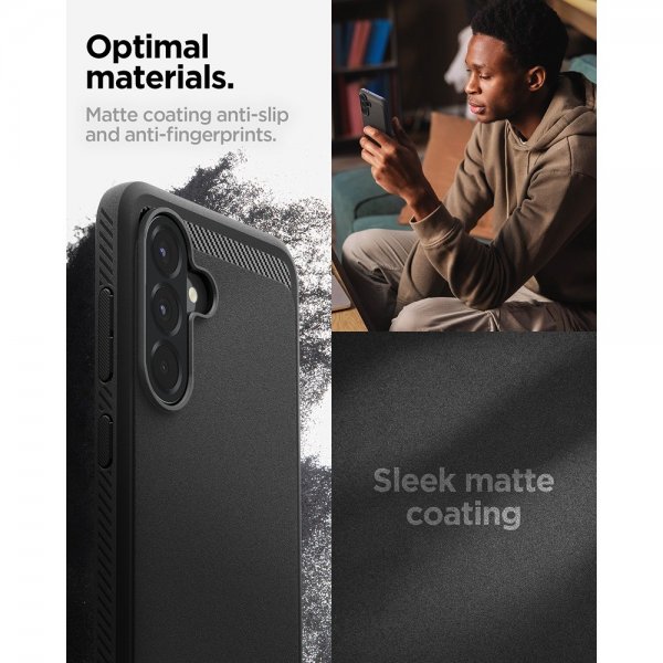 - Samsung Galaxy A56 - Skal - Rugged Armor - Matte Black