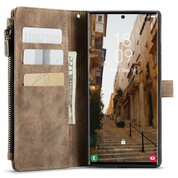 - Samsung Galaxy S23 Ultra - Fodral - C30 Series - Brun