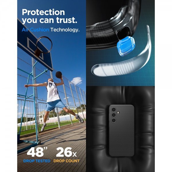 - Samsung Galaxy S24 FE - Skal - Liquid Air - Matte Black