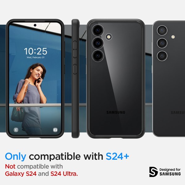 - Samsung Galaxy S24 Plus - Skal - Ultra Hybrid - Matte Black