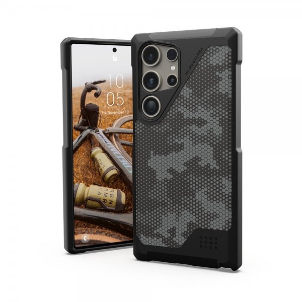 - Samsung Galaxy S24 Ultra - Skal - Metropolis LT MagSafe - Micro Hex Camo Graphite