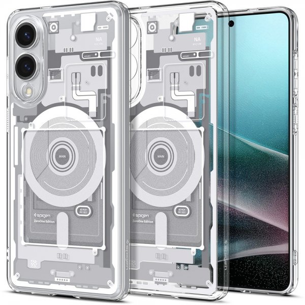 - Samsung Galaxy S25 Edge - Skal - Ultra Hybrid Zero One MagFit - Vit