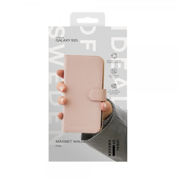 - Samsung Galaxy S25 - Fodral - Magnet Wallet+ - Rosa