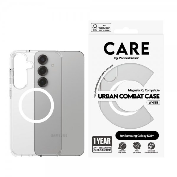 - Samsung Galaxy S25 Plus - Skal - Urban Combat MagSafe - Vit
