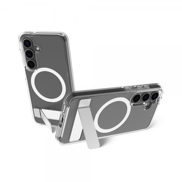 - Samsung Galaxy S25 - Skal - Iceland Pro Qi2 Kickstand - Transparent