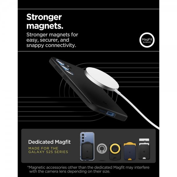 - Samsung Galaxy S25 - Skal - Thin Fit MagFit - Svart