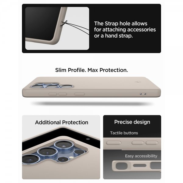 - Samsung Galaxy S25 Ultra - Skal - Silicone Fit MagFit - Natural Titanium