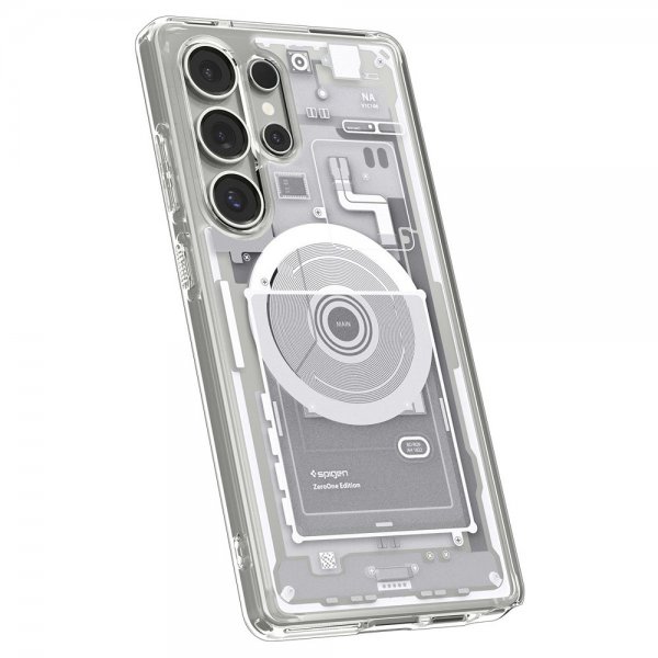 - Samsung Galaxy S25 Ultra - Skal - Ultra Hybrid Zero One MagFit - Vit