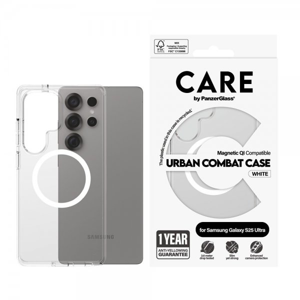 - Samsung Galaxy S25 Ultra - Skal - Urban Combat MagSafe - Vit