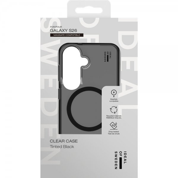 - Samsung Galaxy S26 - Skal - Clear Case MagSafe - Tinted Black