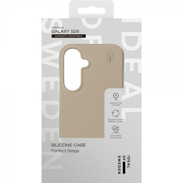 - Samsung Galaxy S26 - Skal - Silicone Case MagSafe - Perfect Beige