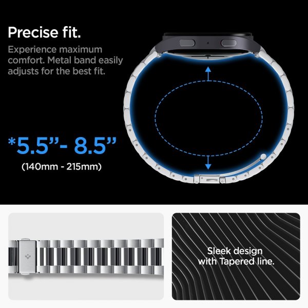 - Samsung Galaxy Watch 7 40/44mm - Armband - Modern Fit 316L - Silver
