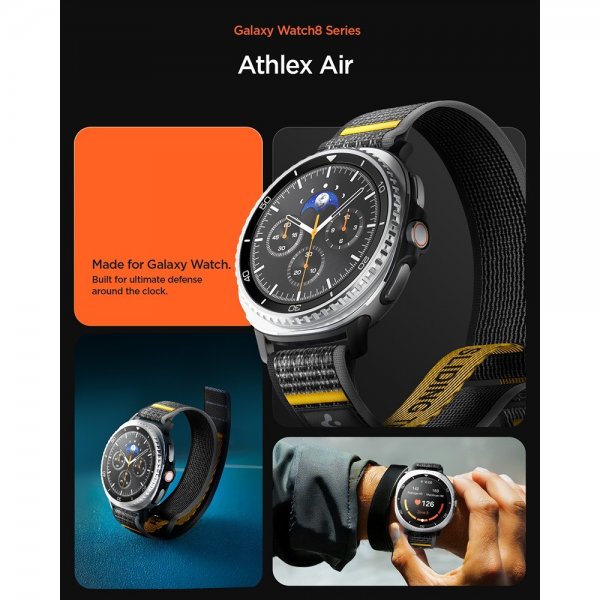 - Samsung Galaxy Watch 8 40/44mm/Watch 8 Classic 46mm - Armband - Athlex Air - Active Black