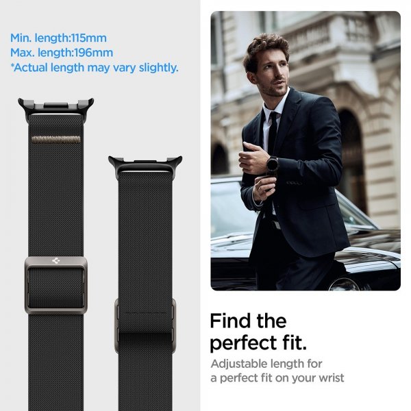 - Samsung Galaxy Watch 8 40/44mm/Watch 8 Classic 46mm - Armband - Lite Fit - Svart