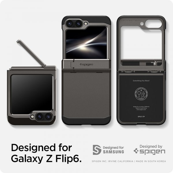 - Samsung Galaxy Z Flip 6/Galaxy Z Flip 7 FE - Skal - Tough Armor Pro - Gunmetal