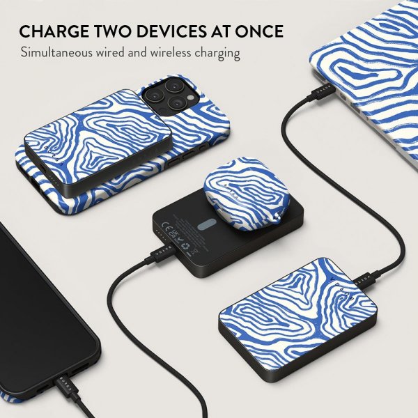 - Powerbank - MagSafe 5000 mAh - Seven Seas - Metallgrå