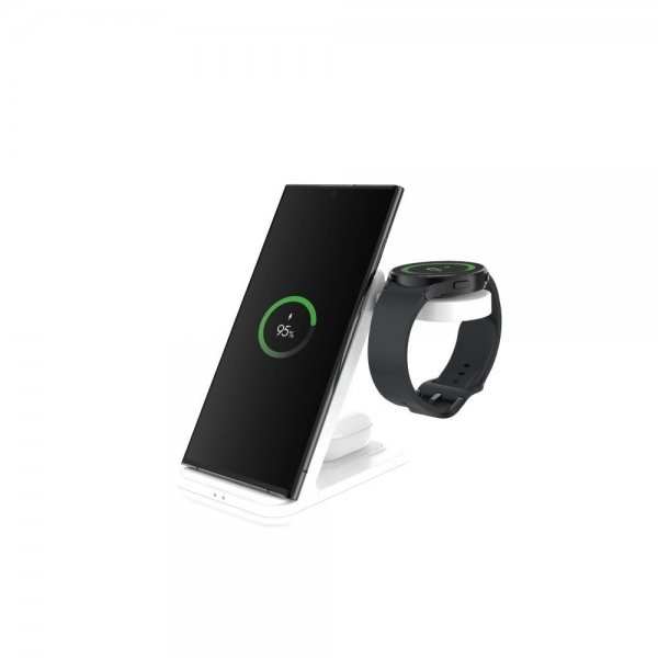 - Trådlös laddare - Powerstation for Samsung - 3in1 15W Vit