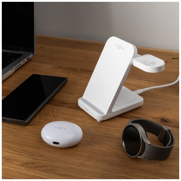 - Trådlös laddare - Powerstation for Samsung - 3in1 15W Vit