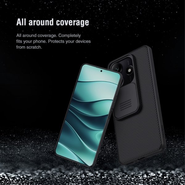 - Xiaomi Redmi Note 14/Redmi Note 14 5G - Skal - CamShield - Svart